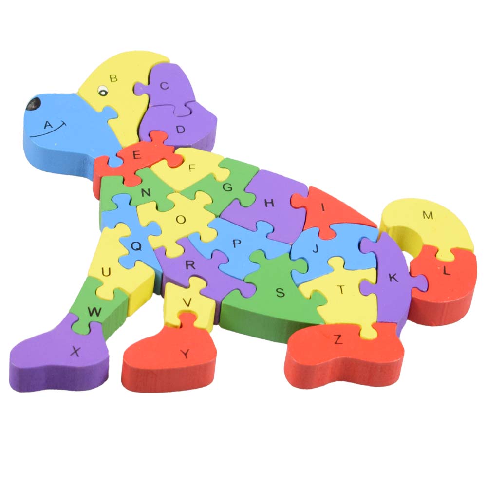 Vzdělávací dřevěné puzzle pes - náhled 2