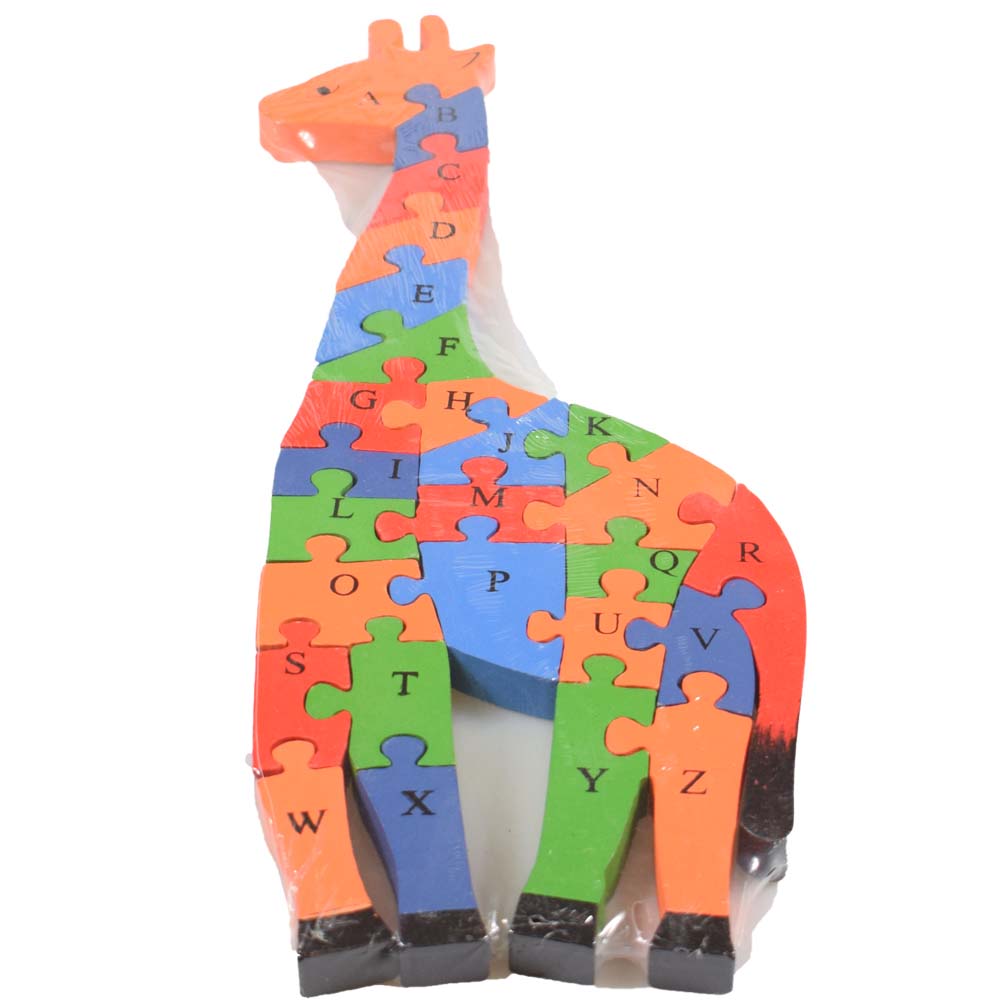 Vzdělávací dřevěné puzzle žirafa - náhled 3
