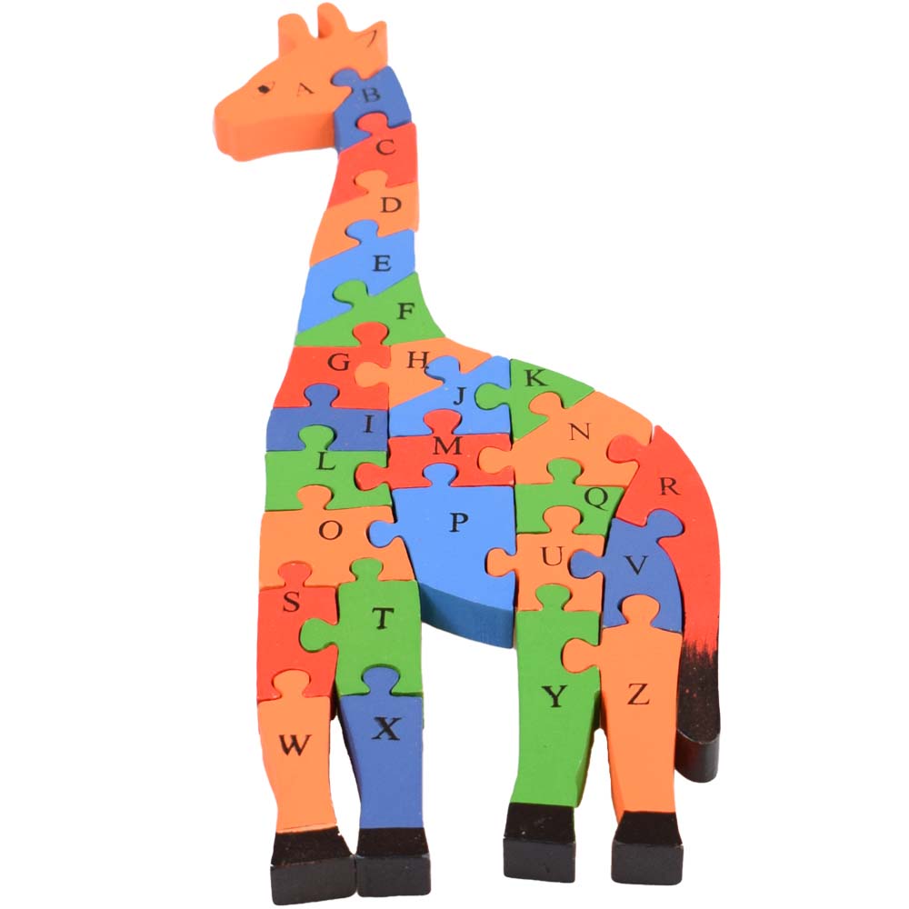 Vzdělávací dřevěné puzzle žirafa - náhled 1