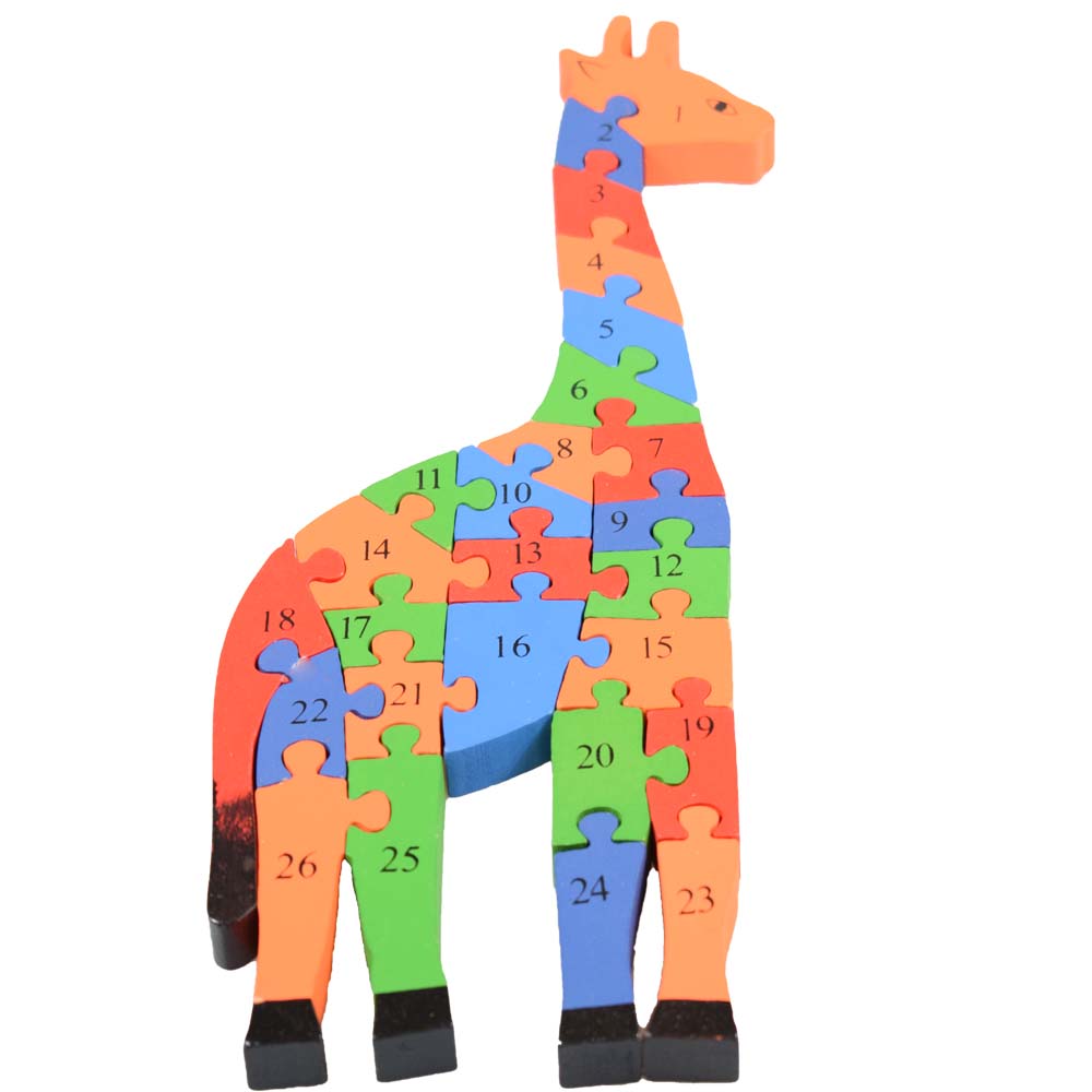 Vzdělávací dřevěné puzzle žirafa - náhled 2