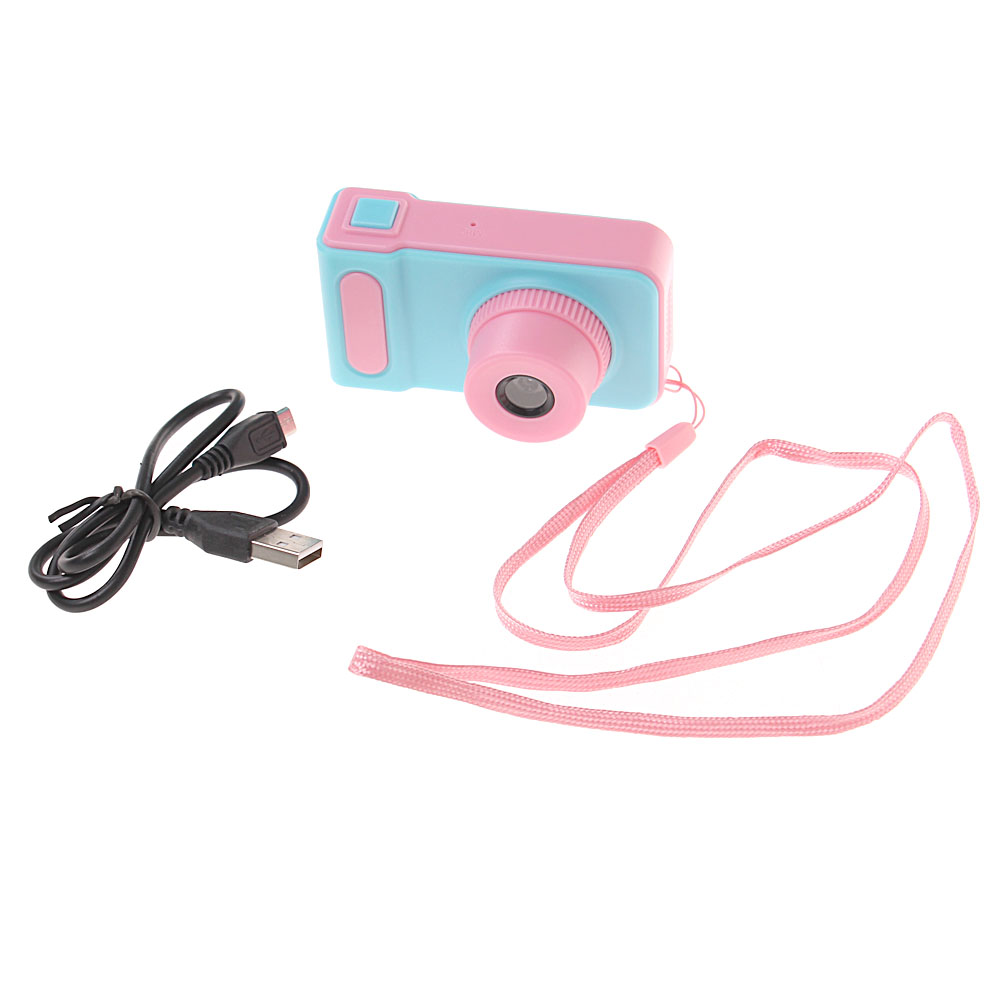 Dětský digitální mini fotoaparát s kamerou růžovo-modrý - náhled 2
