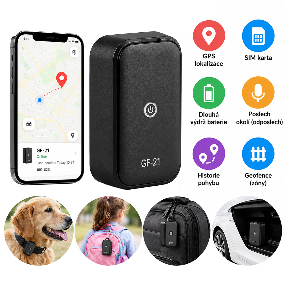 Mini GPS lokátor GF-21 - náhled 5