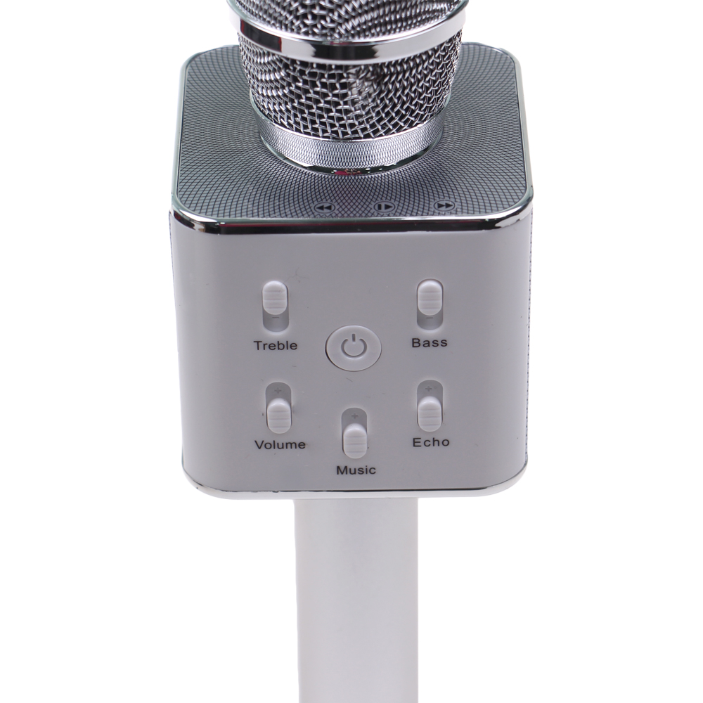 Karaoke mikrofon Q7 s pouzdrem stříbrný - náhled 3