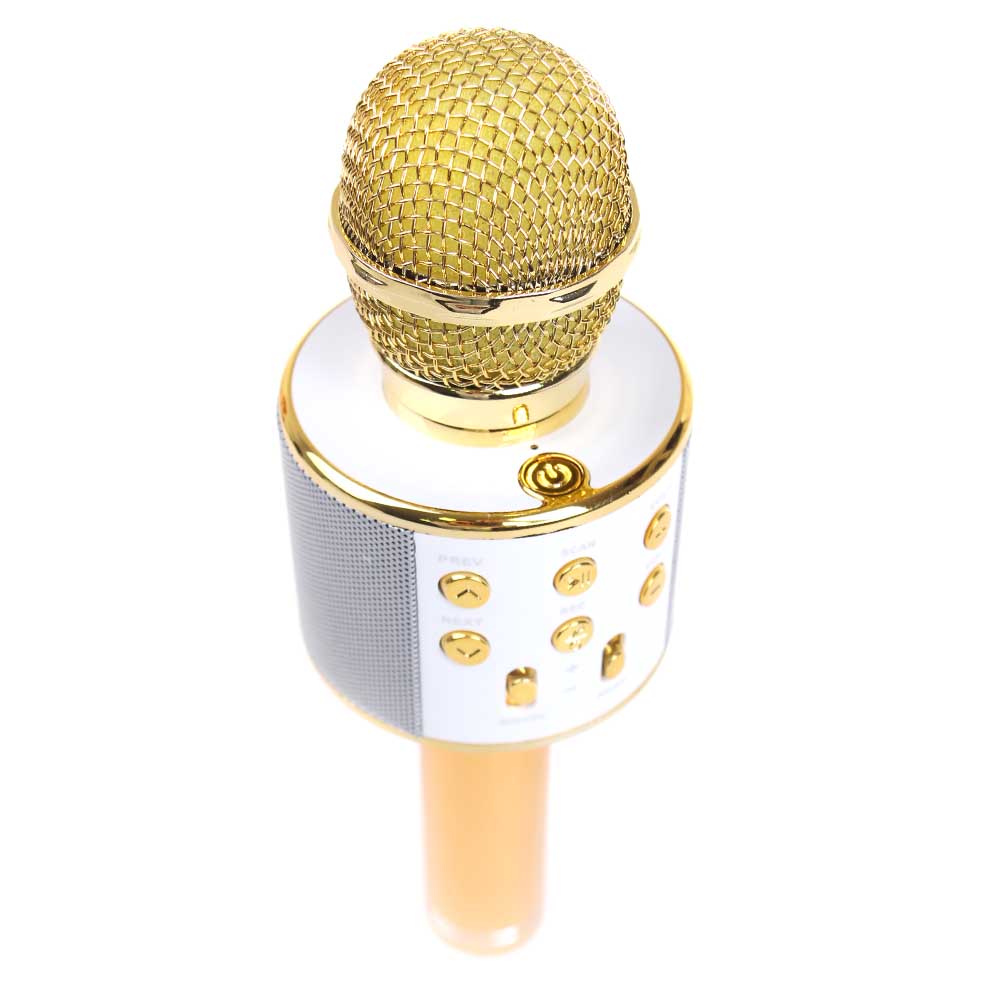 Karaoke mikrofon WS-858 zlatý - náhled 4