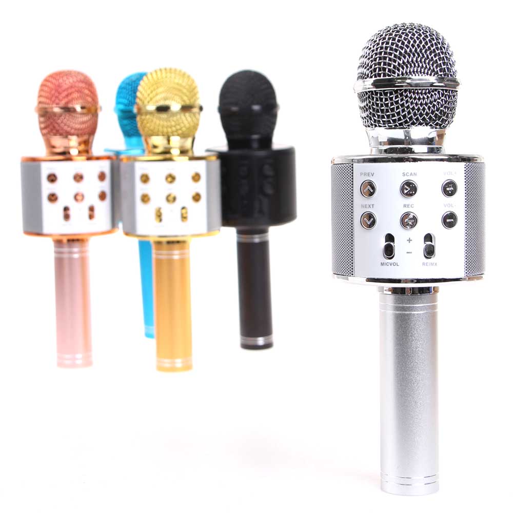 Karaoke mikrofon WS-858 stříbrný - náhled 3