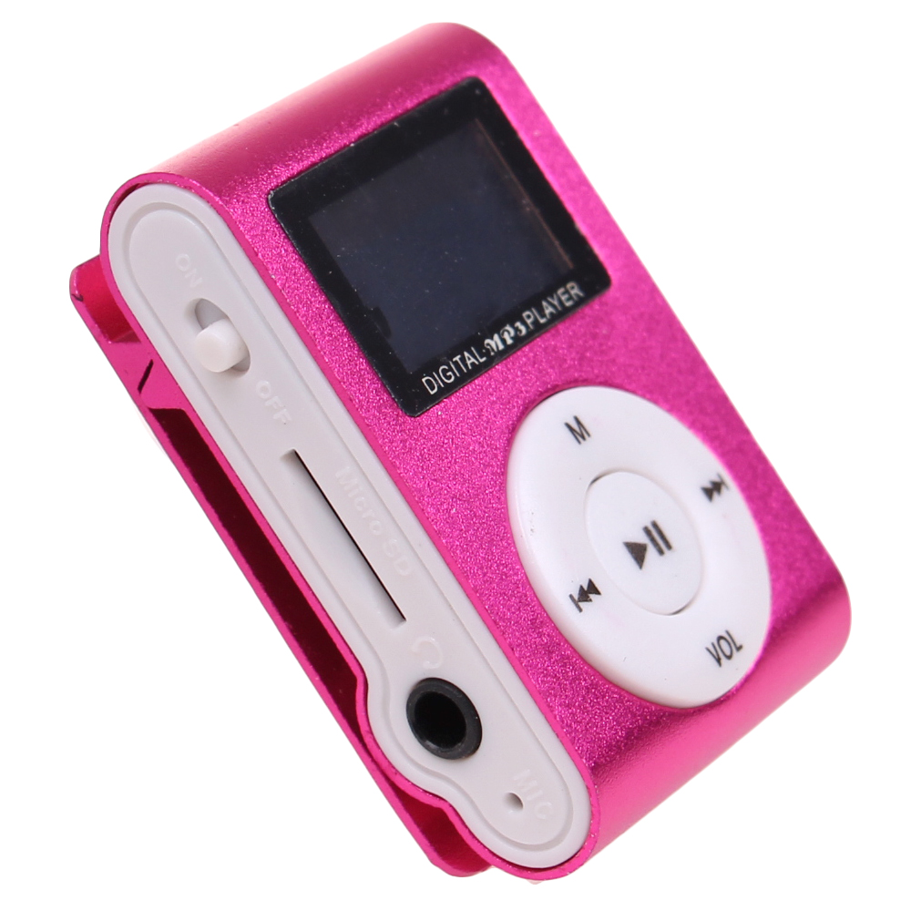Mini MP3 přehrávač s displejem růžový - náhled 3
