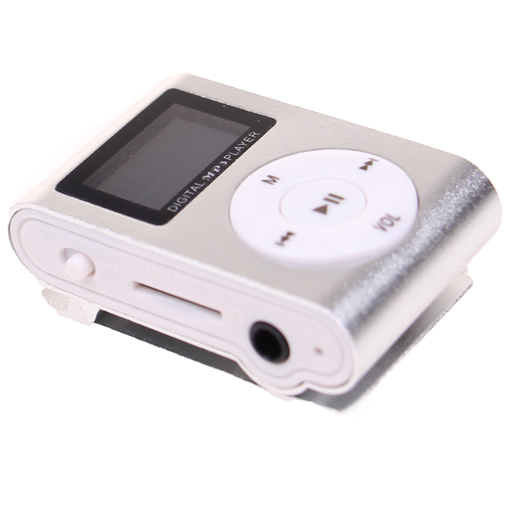 Mini MP3 přehrávač s displejem stříbrný - náhled 3