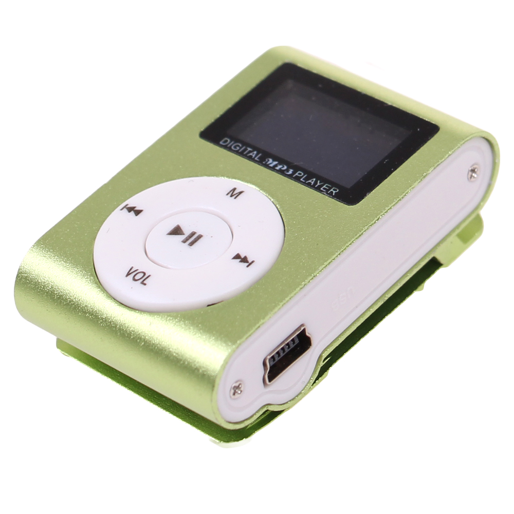 Mini MP3 přehrávač s displejem zelený - náhled 2