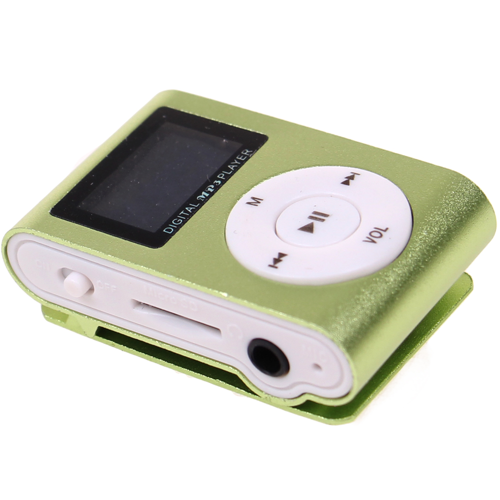 Mini MP3 přehrávač s displejem zelený - náhled 3