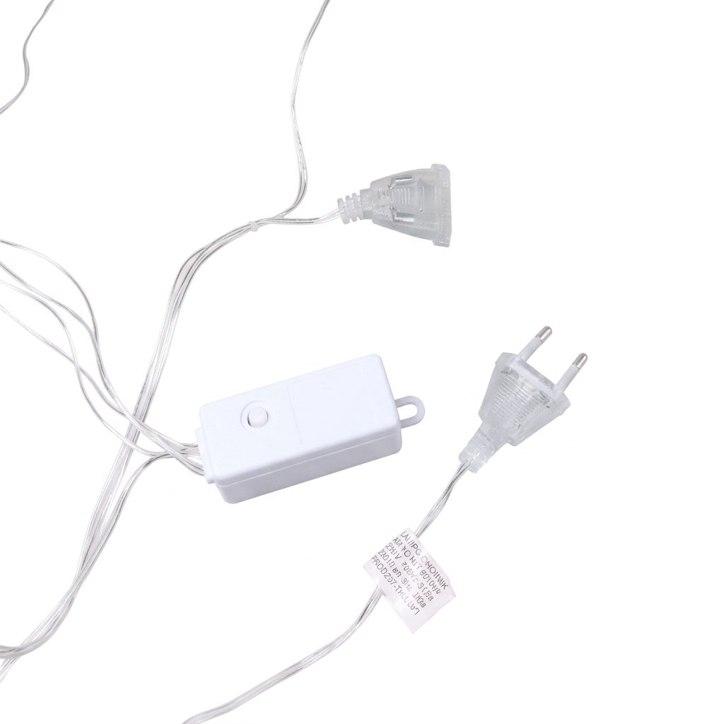 LED vánoční světelný závěs s motivy hvězd a sněhových vloček 8014M - náhled 4