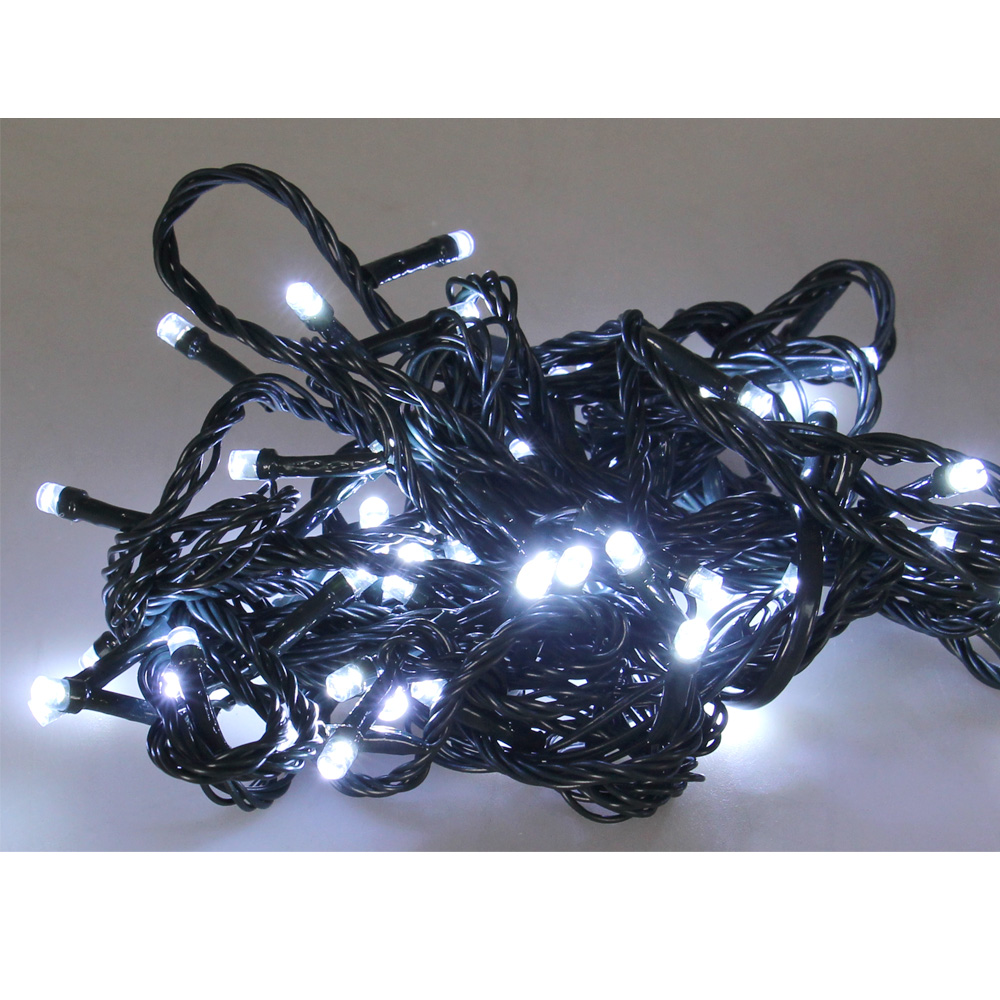 Vánoční LED světelný řetěz 8 m bílý - náhled 4