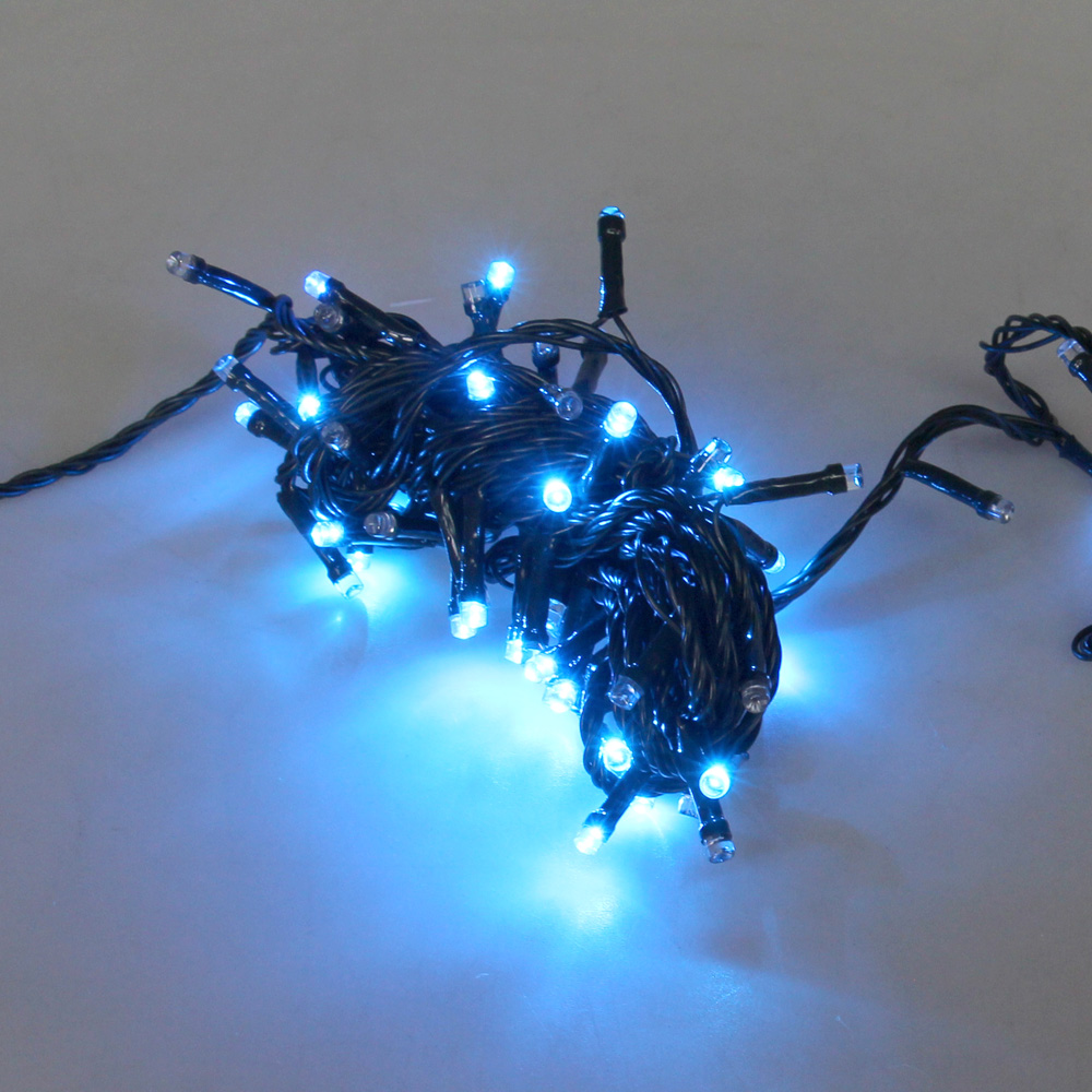 Vánoční LED světelný řetěz 8 m modrý - náhled 4