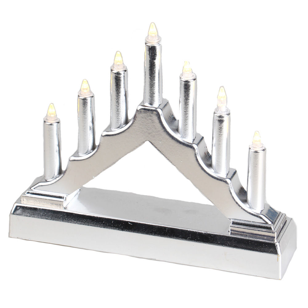 Vánoční svícen stříbrný - náhled 1