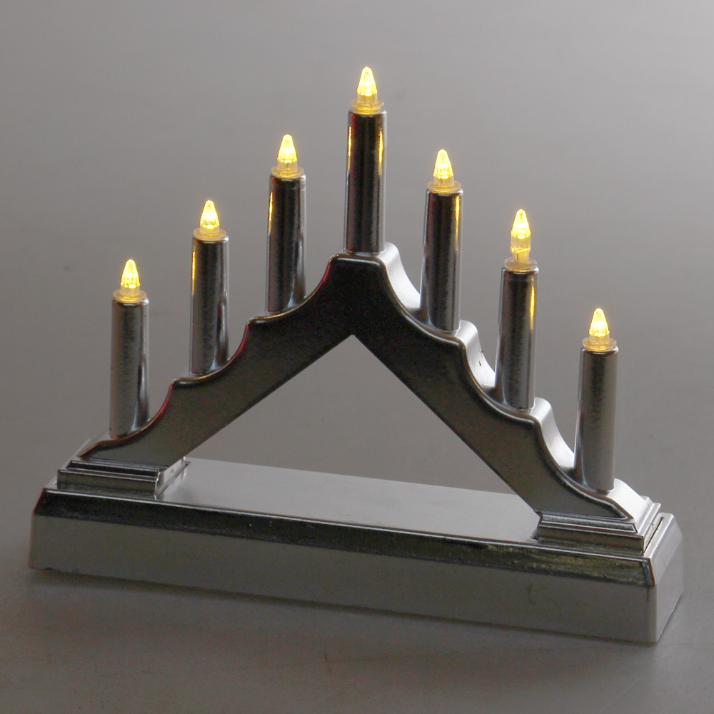 Vánoční svícen stříbrný - náhled 3