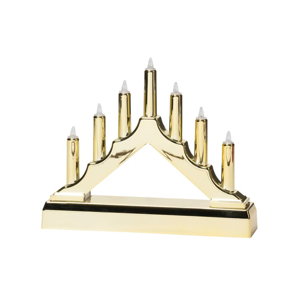 Vánoční svícen zlatý - náhled 1