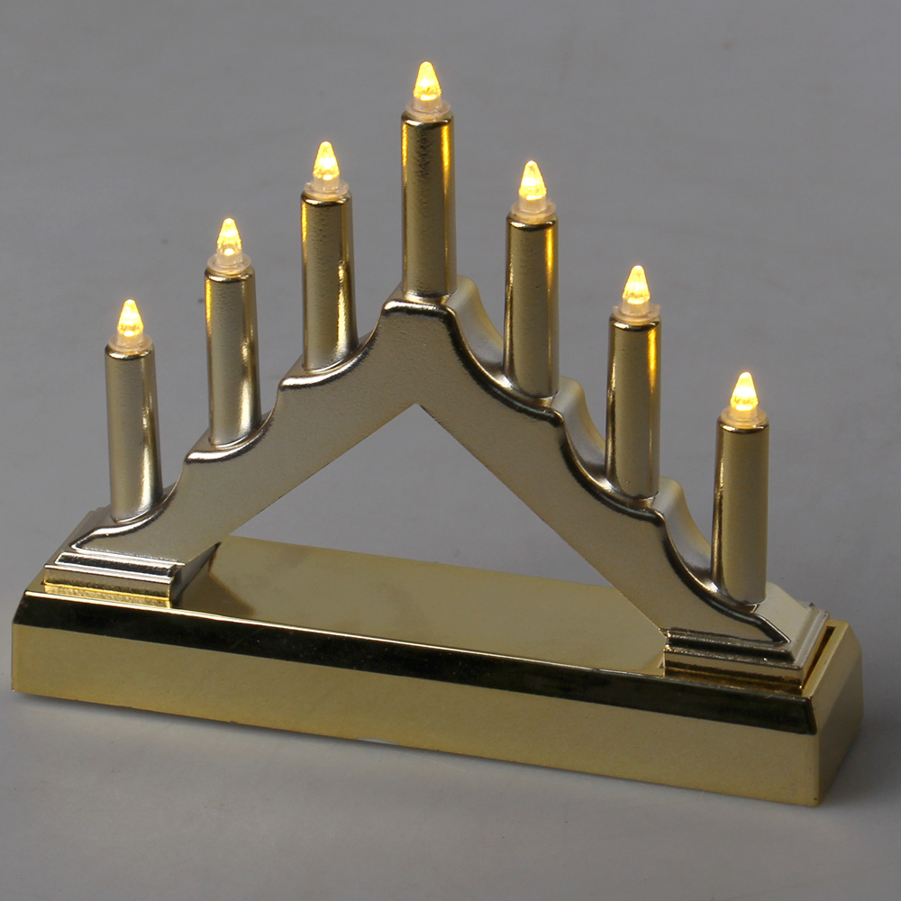 Vánoční svícen zlatý - náhled 3