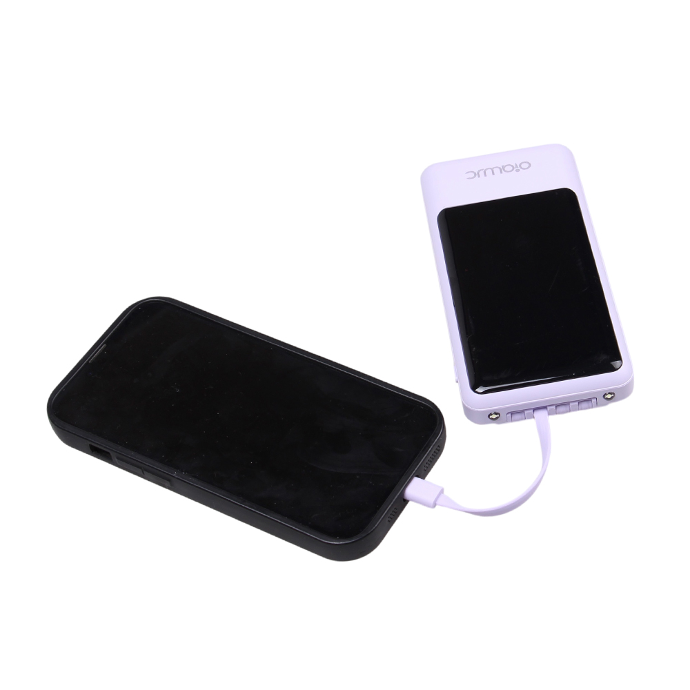 Powerbanka se svítilnou 4v1 20 000 mAh fialová - náhled 4