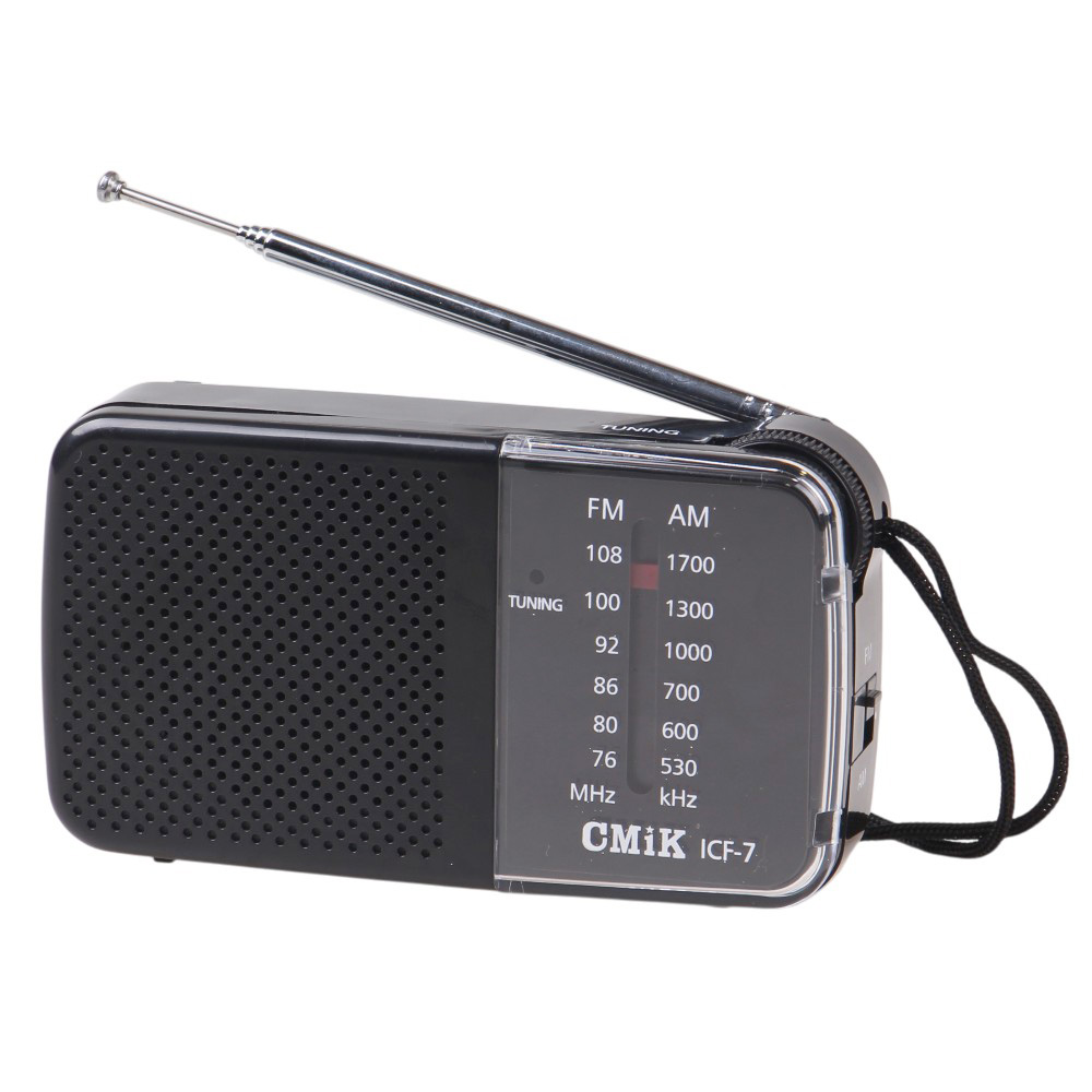 2pásmové kapesní rádio ICF-7 černé - náhled 1