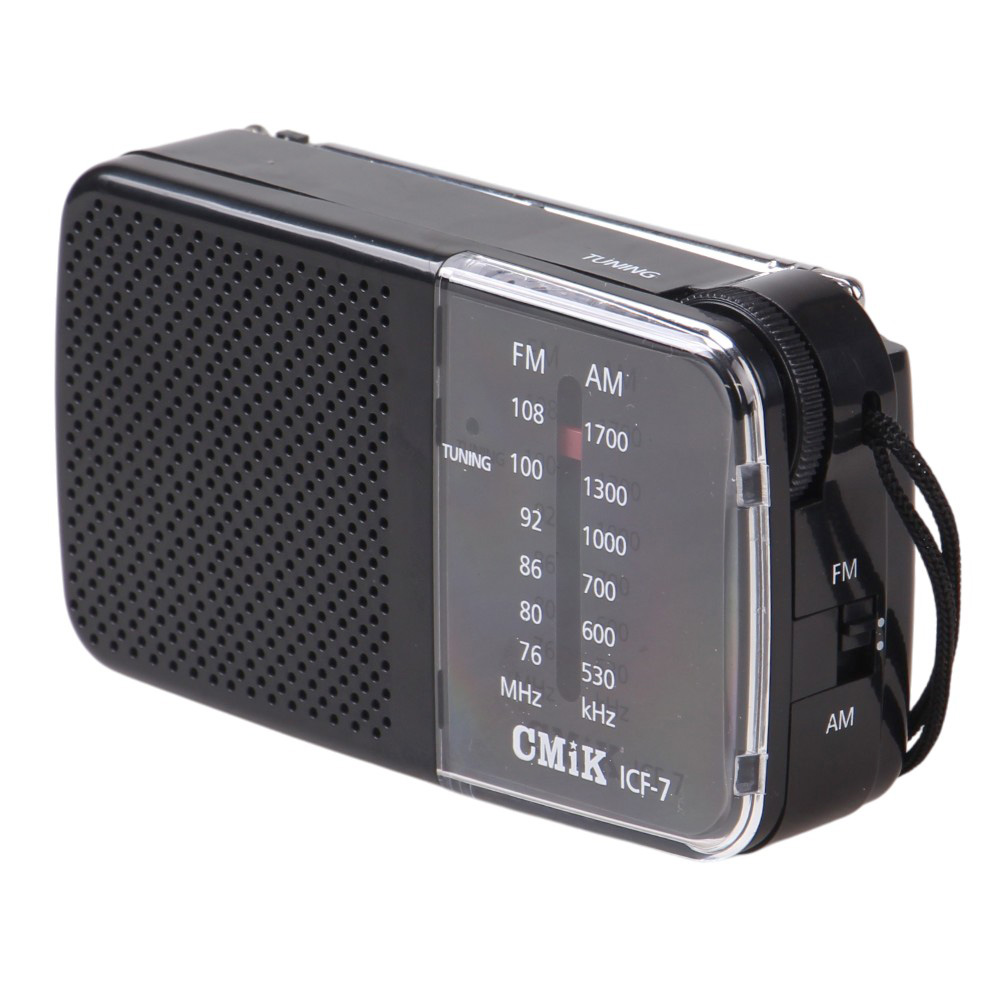 2pásmové kapesní rádio ICF-7 černé - náhled 3