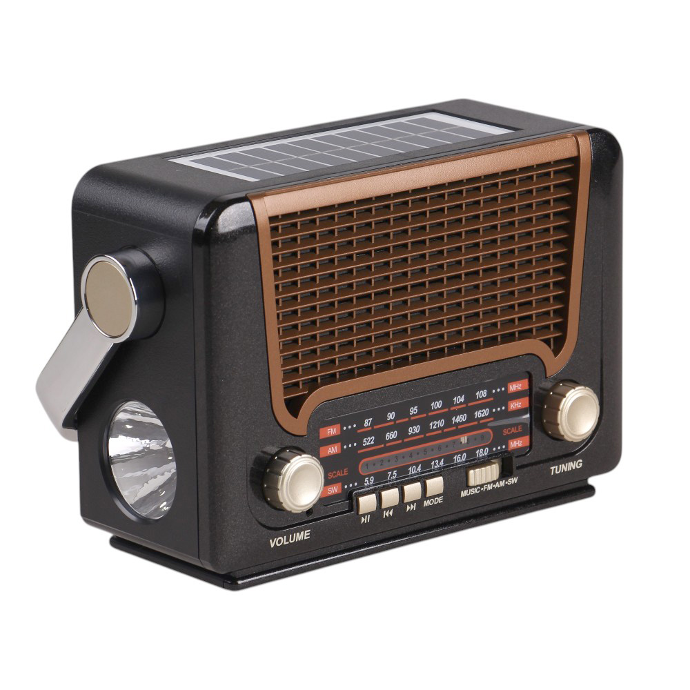 3pásmové solární rádio M-527BT hnědé - náhled 2