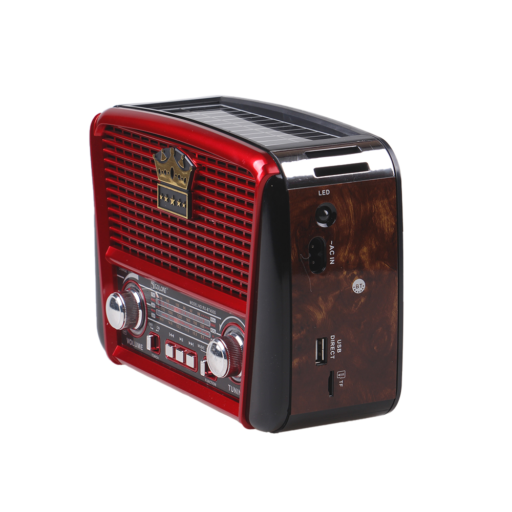 3pásmové solární rádio s Bluetooth hnědo-červené KORUNA - náhled 3