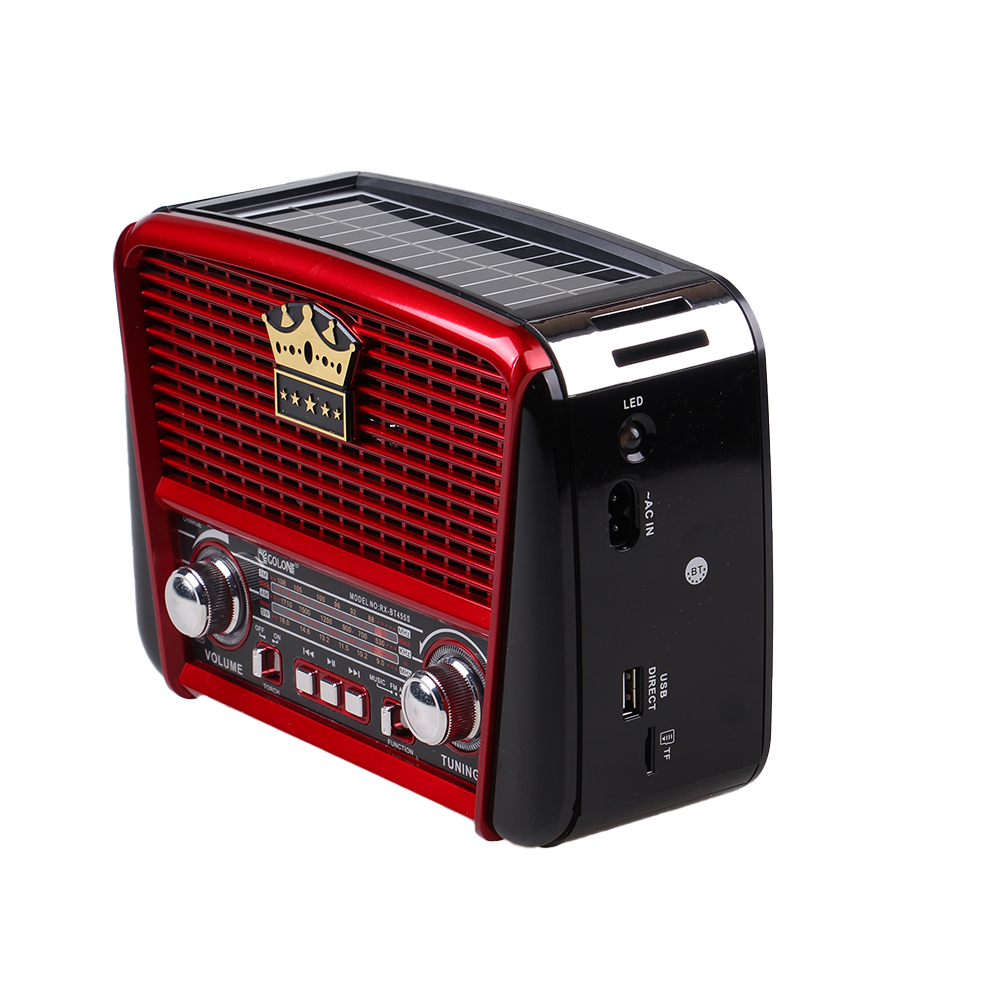 3pásmové solární rádio s Bluetooth černo-červené KORUNA - náhled 3