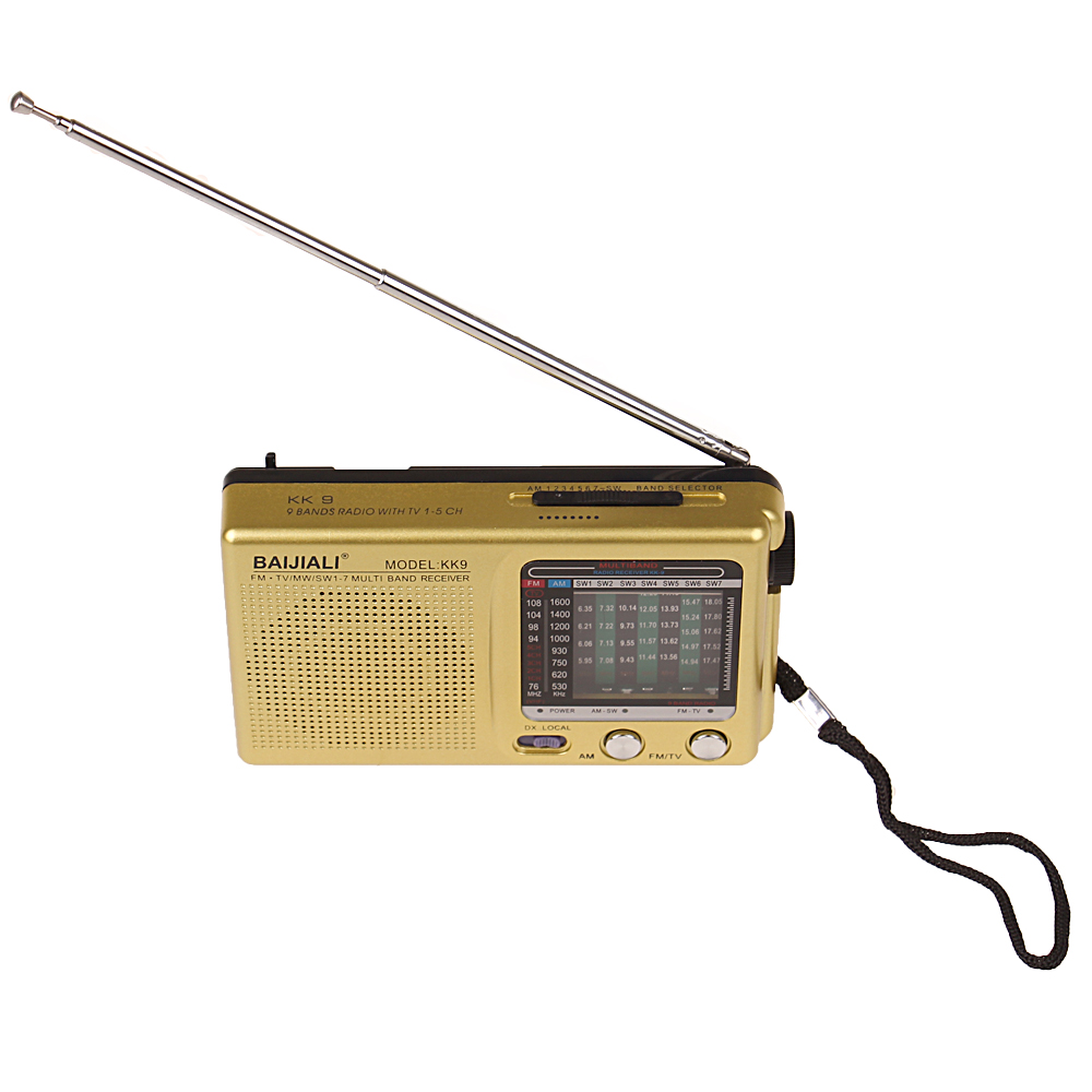 Kapesní rádio KK-9 zlaté - náhled 3