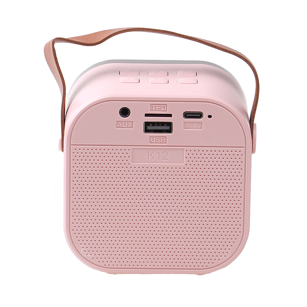 Mini karaoke zvukový systém růžový - náhled 2