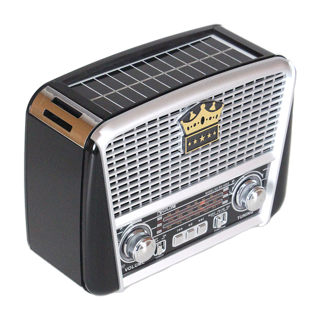 Přenosné 3pásmové solární rádio černo-stříbrné KORUNA - náhled 2