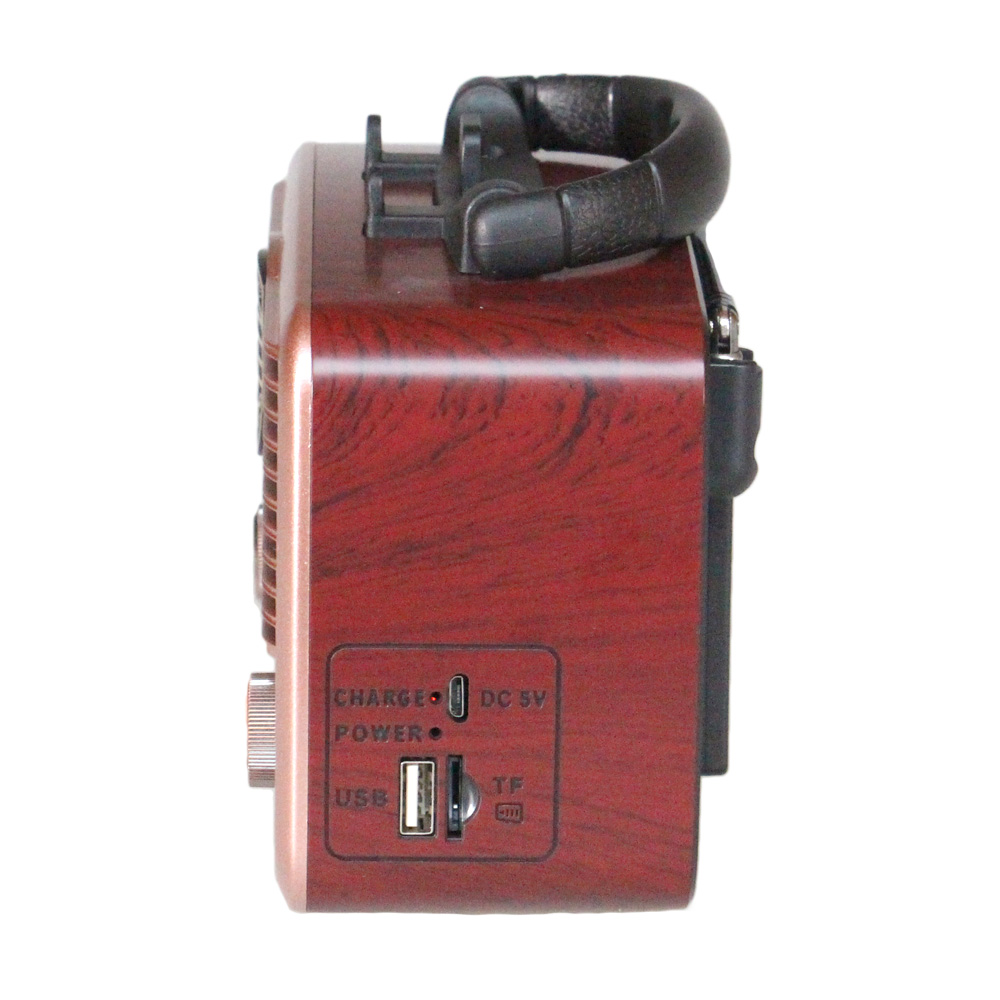 Přenosné 3pásmové solární rádio GOLON růžové - náhled 4