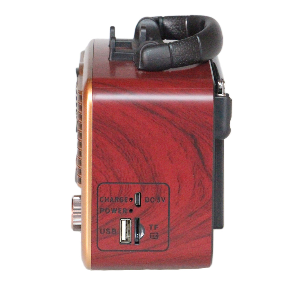 Přenosné 3pásmové solární rádio GOLON zlaté - náhled 2