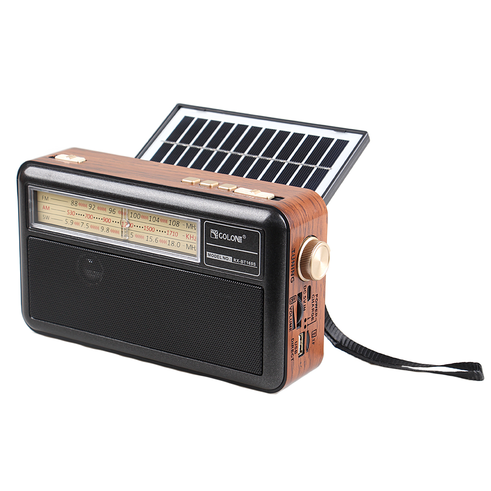 Přenosné 3pásmové solární rádio X-BASS černé - náhled 1