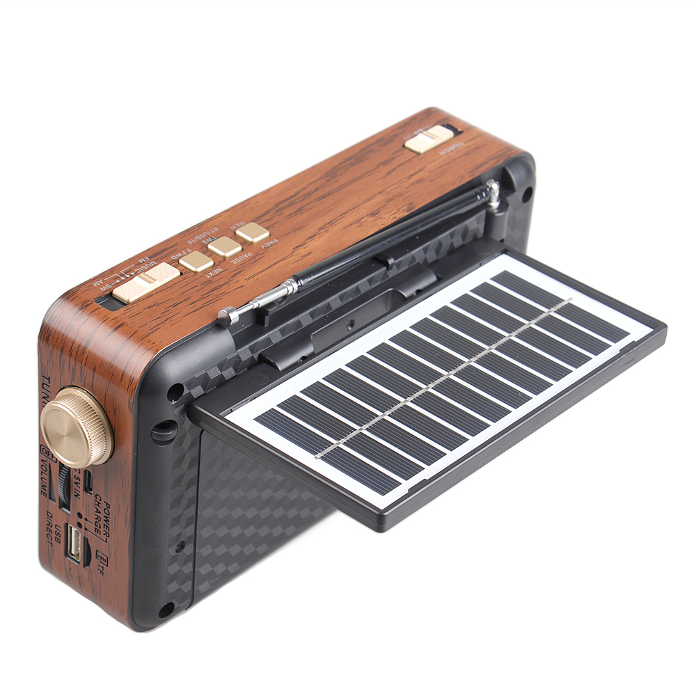 Přenosné 3pásmové solární rádio X-BASS černé - náhled 2