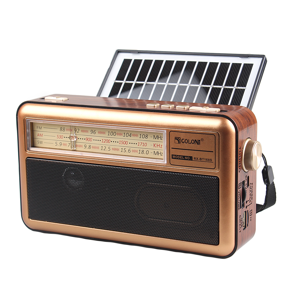 Přenosné 3pásmové solární rádio X-BASS žluté - náhled 1