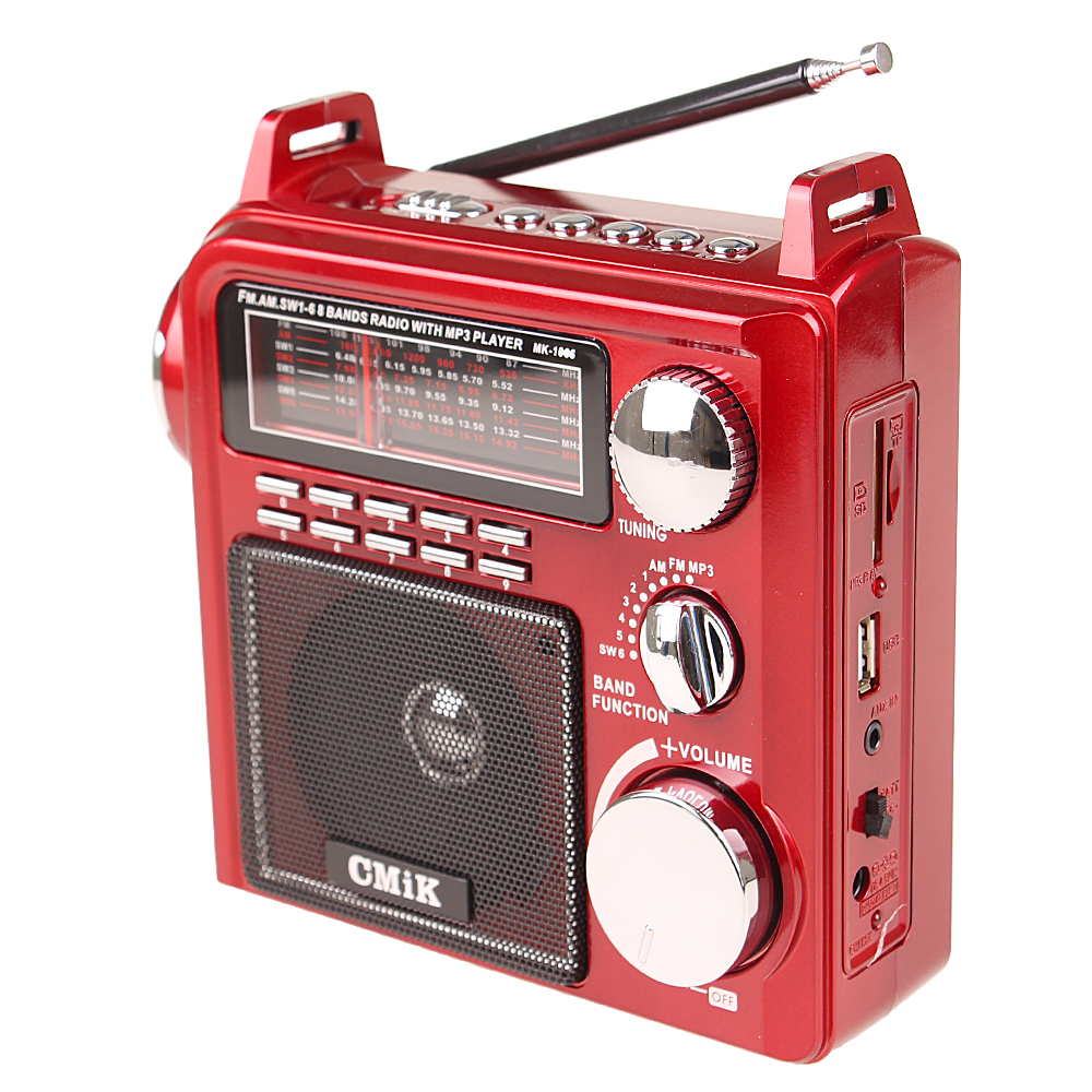 Přenosné radio CMIK MK-1066 červené - náhled 3