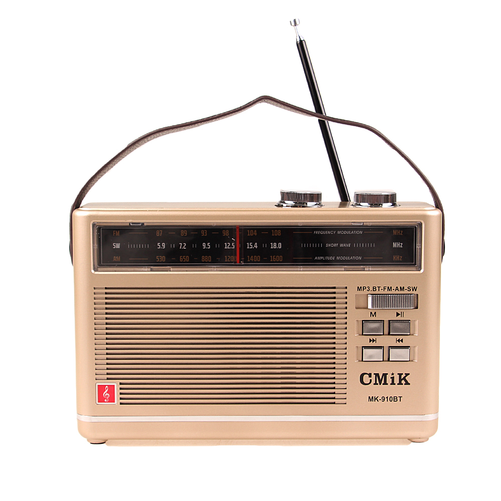 Přenosné radio CMIK MK-910BT zlaté - náhled 1