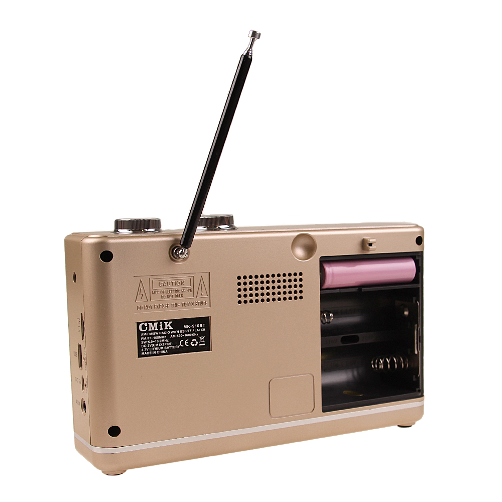 Přenosné radio CMIK MK-910BT zlaté - náhled 2