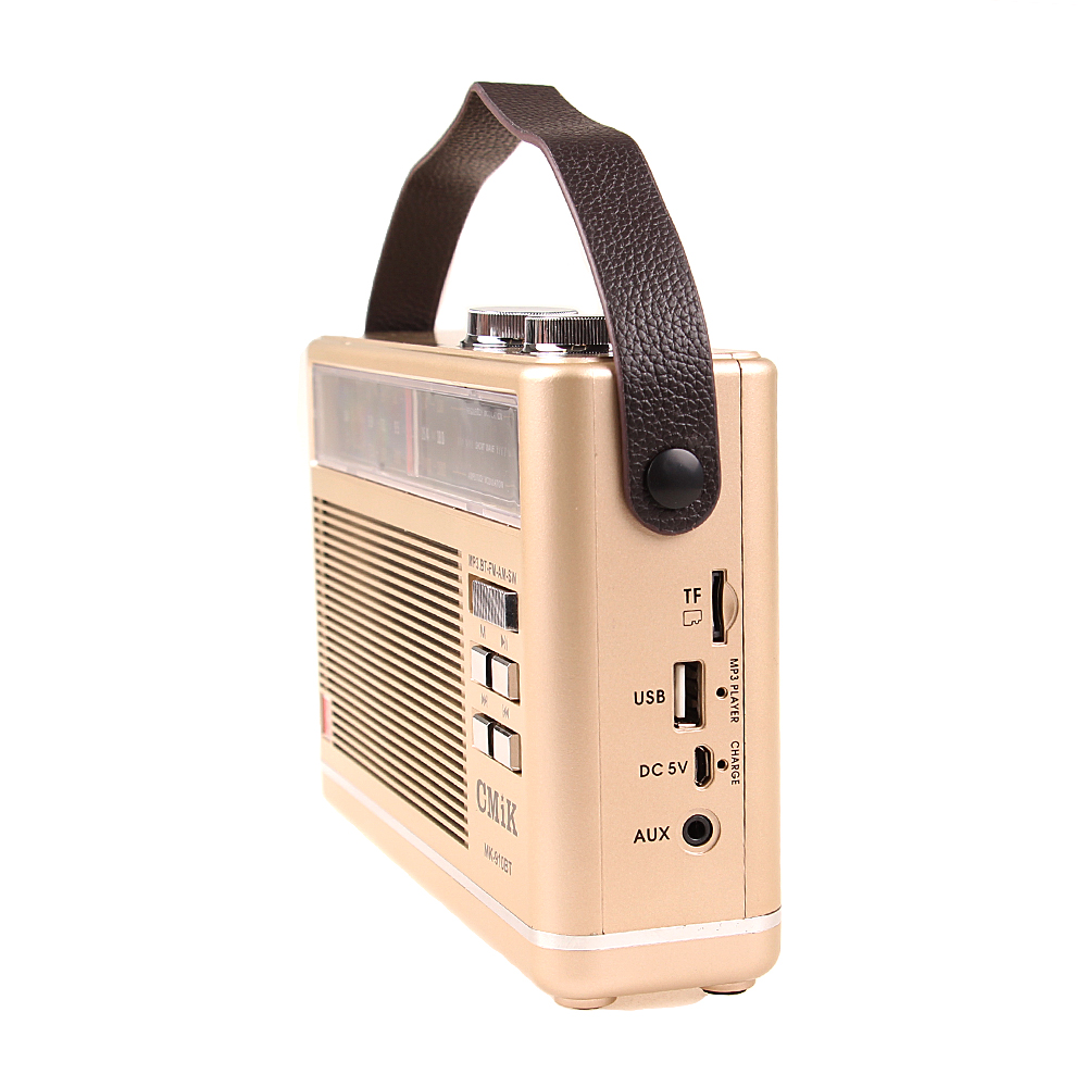 Přenosné radio CMIK MK-910BT zlaté - náhled 3