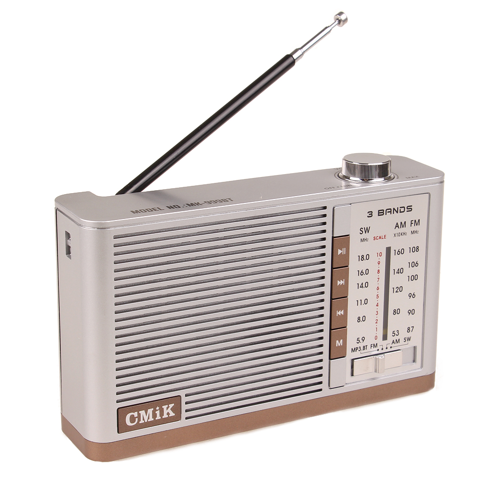 Přenosné rádio CMIK MK-999BT stříbrné - náhled 2
