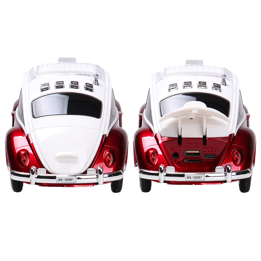 Reproduktor retro autíčko Taxi červené WS-1958BT  - náhled 4