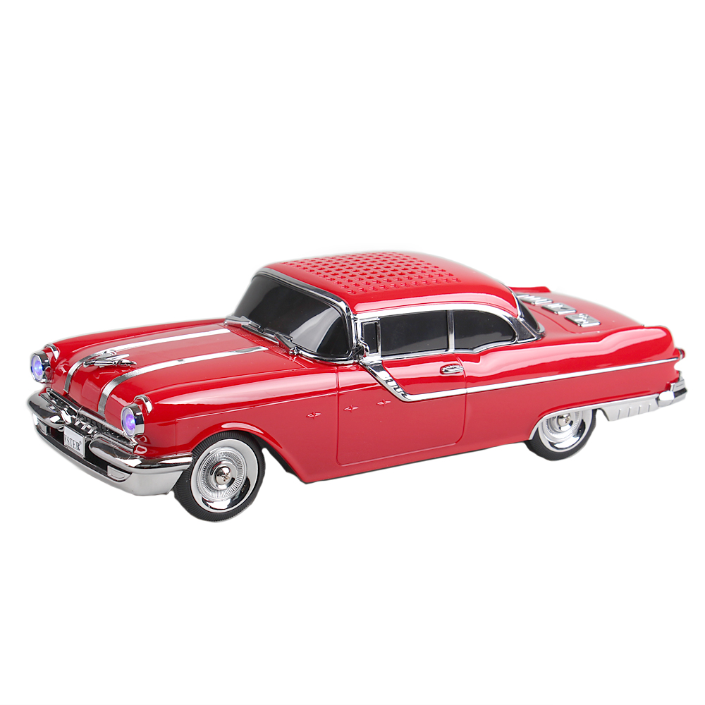 Reproduktor retro auto červené - náhled 1