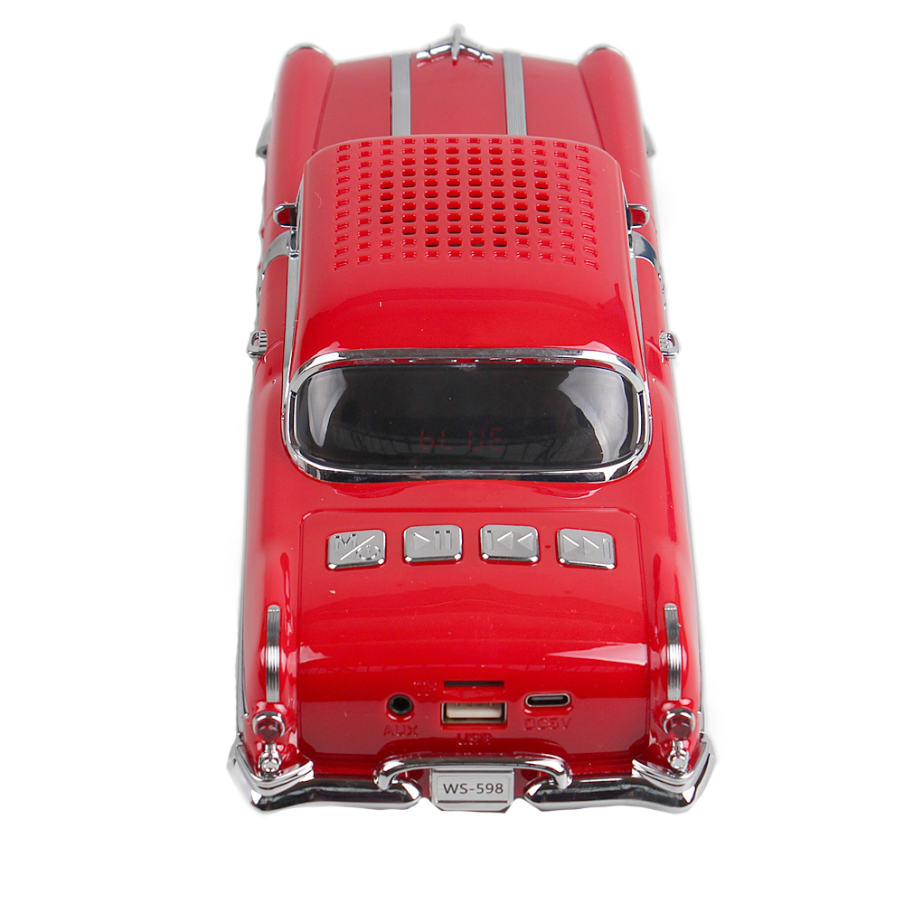 Reproduktor retro auto červené - náhled 2