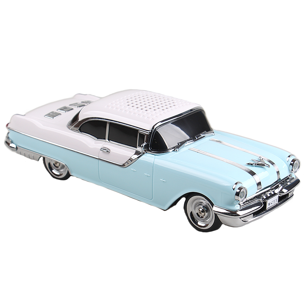 Reproduktor retro auto světle modré - náhled 1