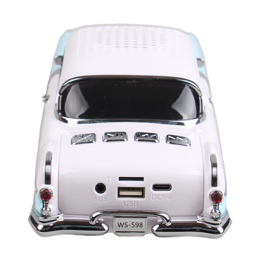 Reproduktor retro auto světle modré - náhled 2