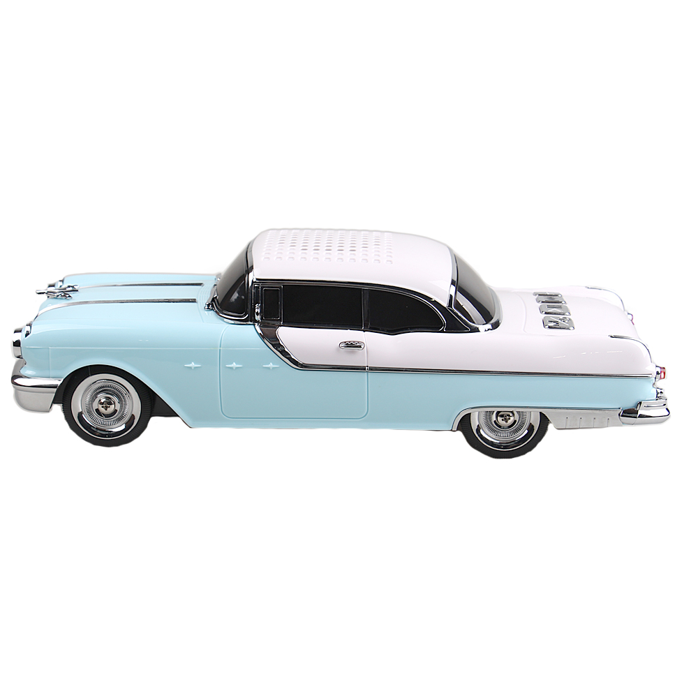 Reproduktor retro auto světle modré - náhled 3