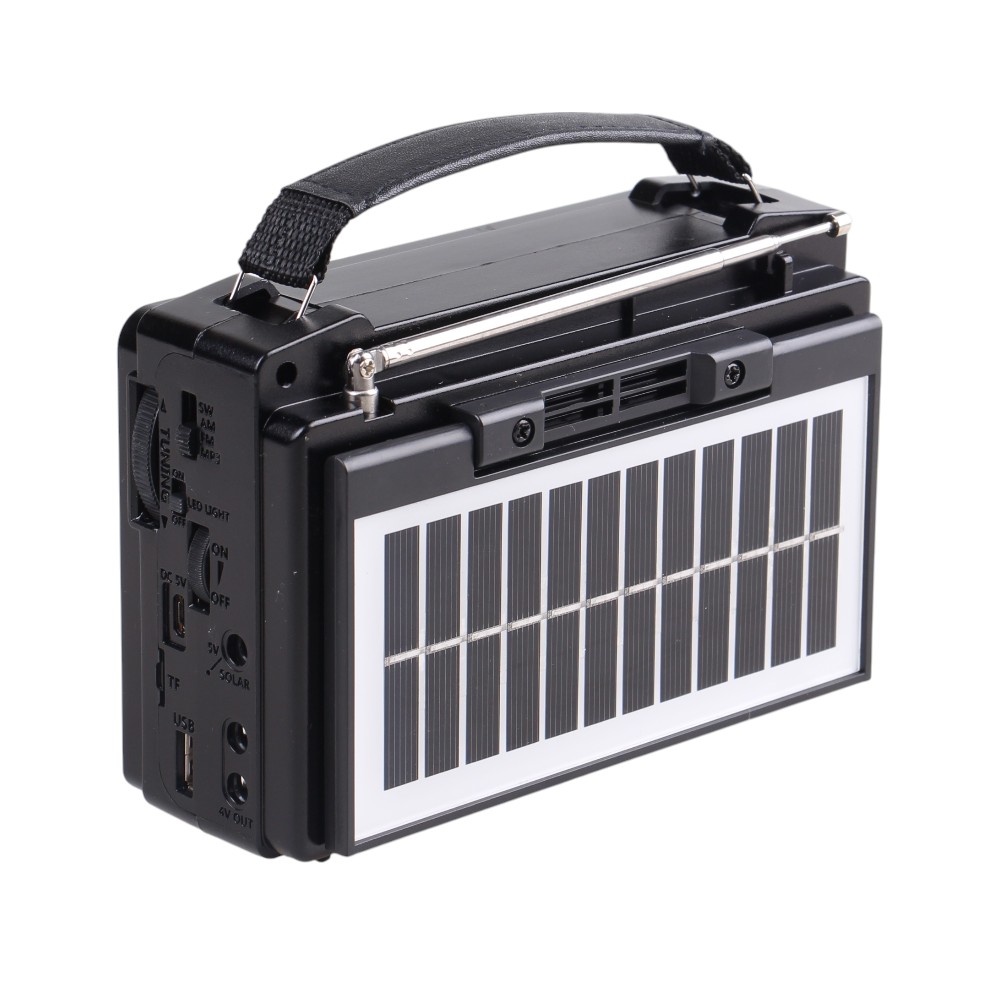 Solární 3pásmové rádio IS-810PRO černé - náhled 5