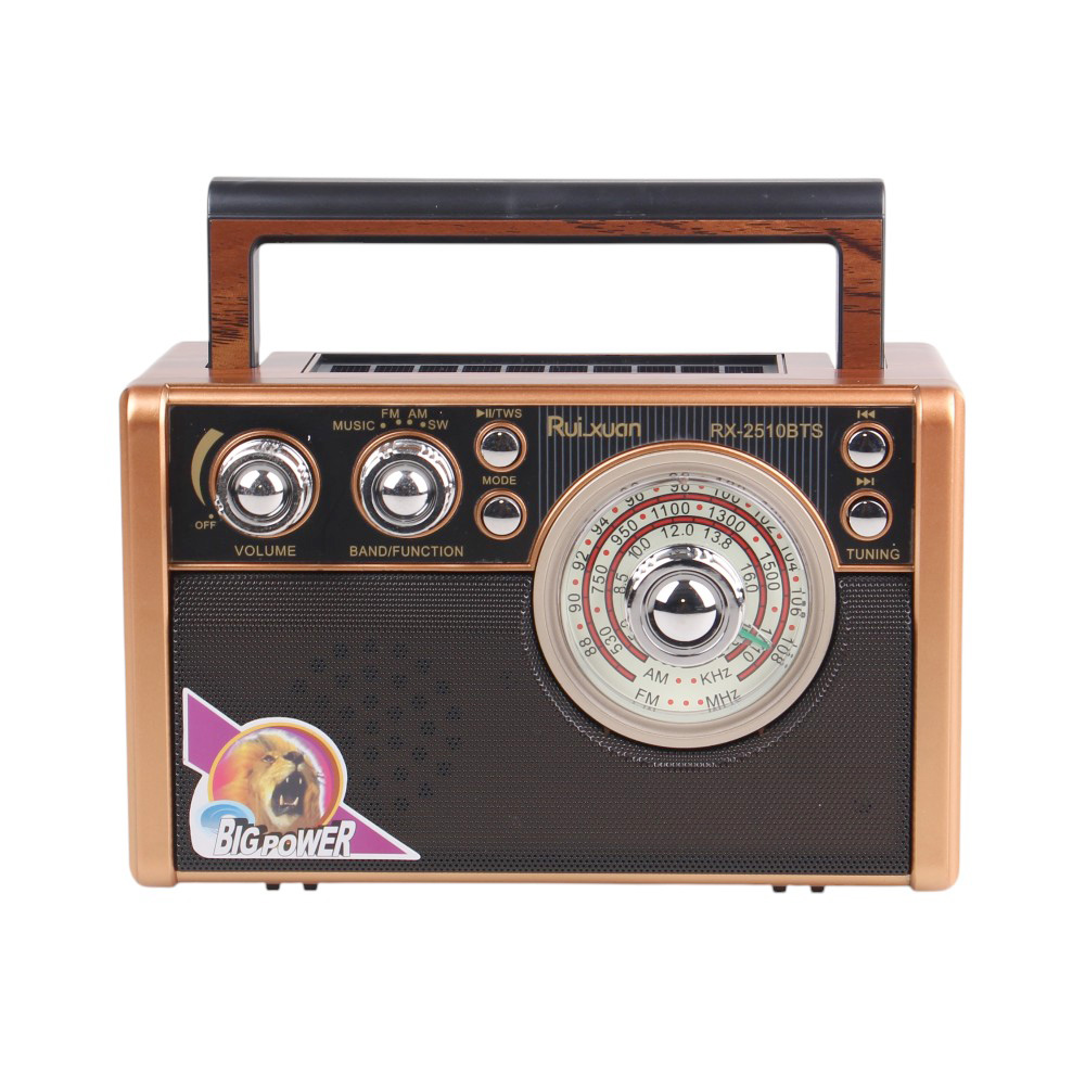 Solární 3pásmové rádio RX-2510BTS světle hnědé - náhled 2