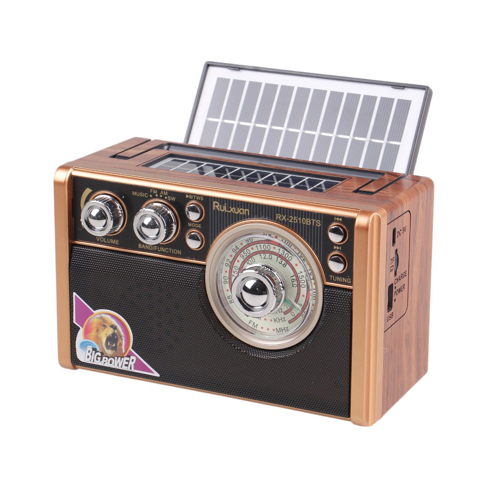 Solární 3pásmové rádio RX-2510BTS světle hnědé - náhled 3