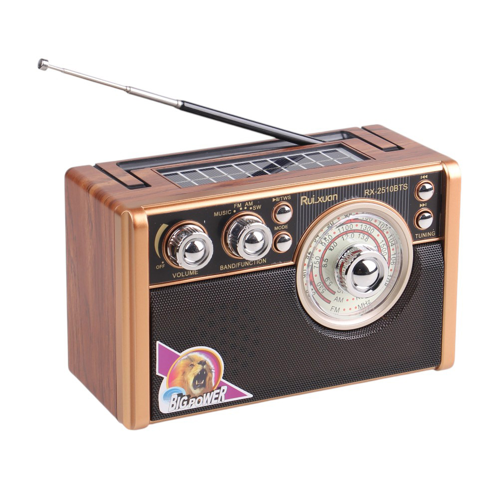 Solární 3pásmové rádio RX-2510BTS světle hnědé - náhled 4