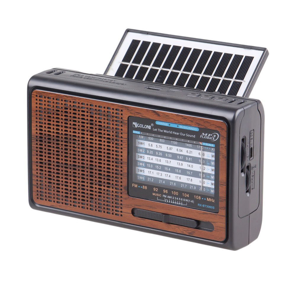 Solární přenosné rádio RX-BT3060S hnědé - náhled 1